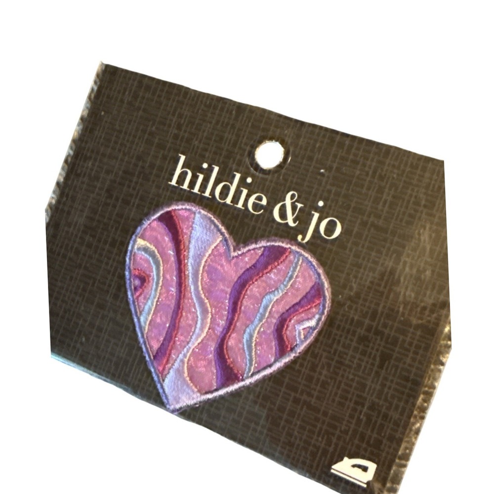 NEW Hilde & Jo Heart Appliqué Embroidered Patch